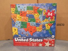 Map of the USA Jigsaw Puzzle - 84 Pieces - State Shape Pieces- Cardinal
