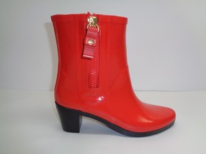 Kate-Spade-New-York-Size-8-M-PENNY-Red-Rubber-Ankle-Rain-Boots-New-Womens-Shoes