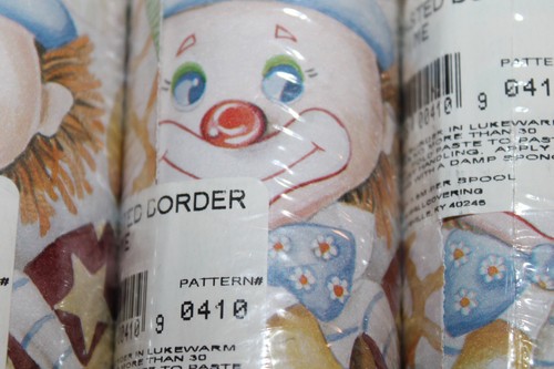 Baby PLAYTIME ABC Circus borde prepegado 4 paquetes payasos osos nuevos - Imagen 2 de 4