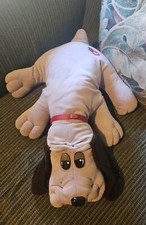 Pound Puppy Plush Gray Dog 1985 Large 18" Tonka Vintage Brown Floppy Ears