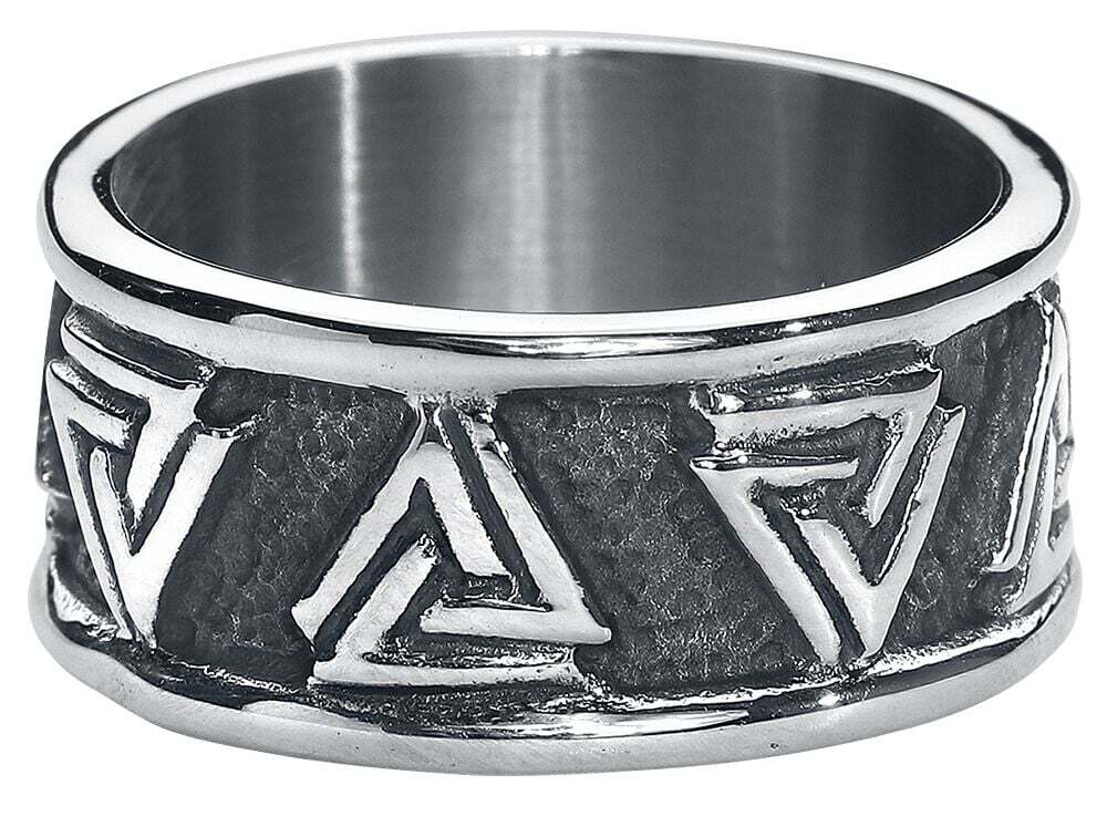 Жесткое и тяжелое кольцо etNox унисекс Wotansknoten silberfarben Rockwear Wikinger 3190₽