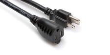 Hosa PWX415 15' NEMA 5-15 Power Extension Cord, 14 AWG