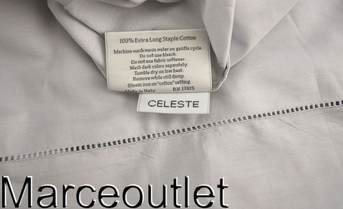 Sferra Celeste 3990 Long Staple Cotton Percale STANDARD Pillowcases Tin - 第 4/4 張圖片