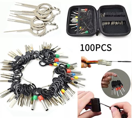 100PCS Pin Ejector Wire For Car Extractor Kit Terminal Removal Connector Tool