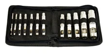New 12pc Hollow Hole Metal Leather Punch Set w/ Zipper Pouch # 791LP 