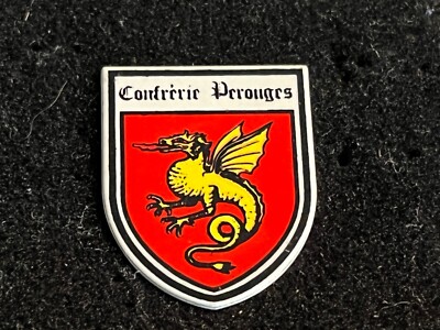 PINS PIN ENAMEL VILLE VILLAGE BLASON CONFRERIE PEROUGES DRAGON | eBay