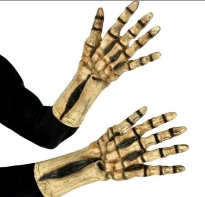 Skeleton Gloves Adult Bone Hands Halloween Costume Manos De Esqueleto