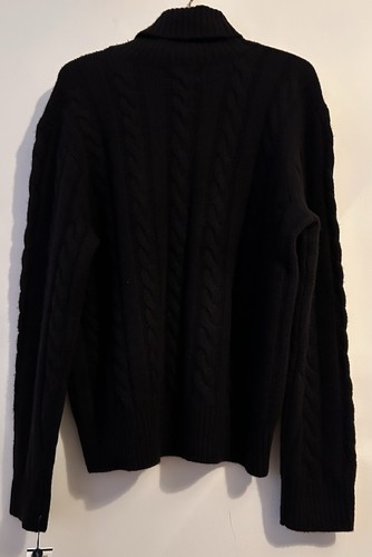 Polo Ralph Lauren Cable-Knit Wool-Cashmere Ladies Polo Neck Jumper UK XL/16 - Picture 5 of 16