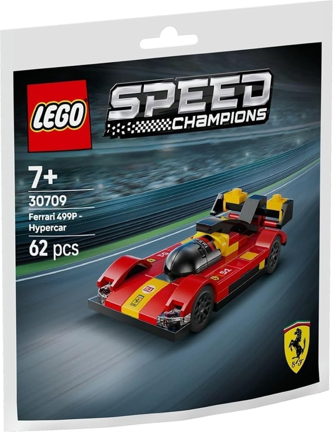 LEGO Speed Champions Ferrari 499P Hypercar 30709 Building Set 62 Pieces Ages - Image 4