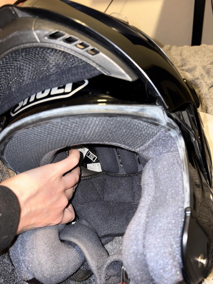 Casco de moto Shoei Multitec para mujer negro brillante. XXS Foto 4 de 4