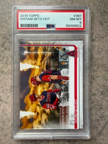 2019 Topps Shohei Ohtani Gets Hot BLACK #/67 PSA 8 Kanji