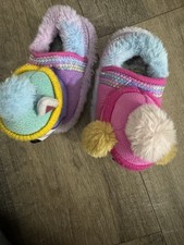 Paw Patrol Skye Everest Multicolor Faux Fur Slippers Kids Size 5-6