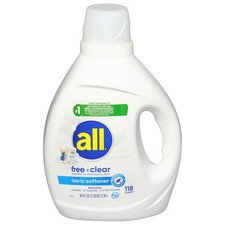 All, Liquid Fabric Softner Free and Clear, 80 Fl Oz