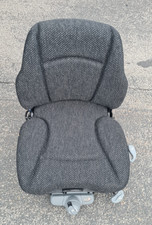Sears Suspension Seat Equipment Skid Steer Bobcat Caterpillar Dark Grey Fabric