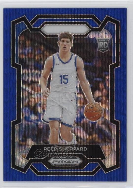 2024-25 Panini Prizm Draft Picks Blue Wave Prizm 63/249 Reed Sheppard #21 3s8