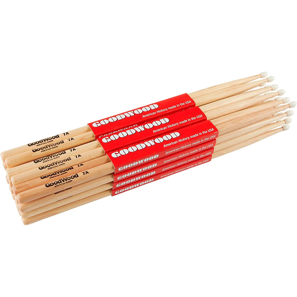 Goodwood 12-Pack Drum Sticks 7A Nylon 11590₽