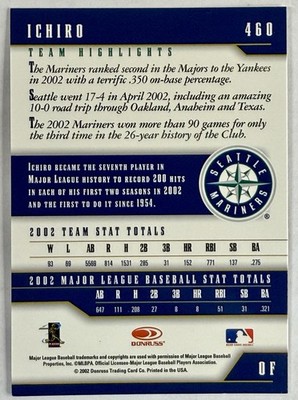 ICHIRO SUZUKI 2003 Donruss Stat Line HOF Serial /51 Seattle