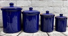 Vintage Made in Italy Cobalt Blue Ceramic 4 P...