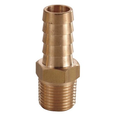 GRAINGER APPROVED 6AFG7 Barbed Hose Fitting,Hose ID 3/8'',NPT 6AFG7