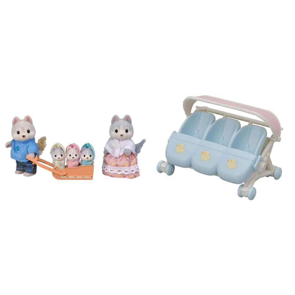 Sylvanian Families 5636 Husky Family - Dollhouse Playsets Multicolor,‎3 x 3.5 x
