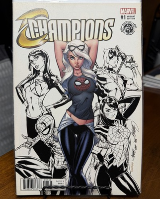 #ad Champions 1 Decomixado JSC J Scott Campbell Black Sketch Variant 2016 La Mole $90.00