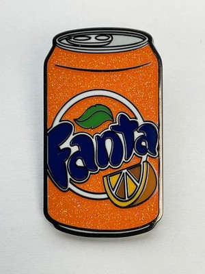Coca-Cola Soda Can Glitter Mystery Pin Orange Fanta Hot Topic G5