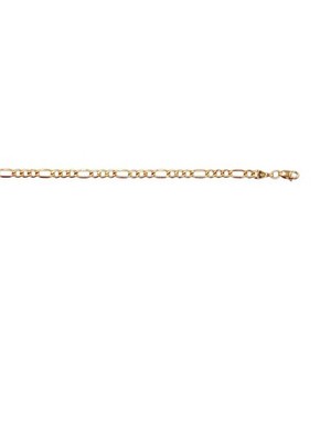 Klassische Figarokette 14 Karat Gelbgold 2,80 mm Diamantschliff - 10 Zoll