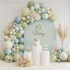 141pcs Sage Green Balloon Arch Kit, Dusty Blu...