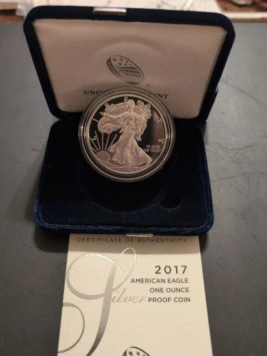 2017-W Proof $1 American Silver Eagle Box, OGP & COA 27EA, West Point