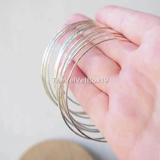 7 Pcs Set GS Silver Micro Micro Skinny Boho Bangles Stacking Bangle Jewelry