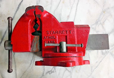 Starrett No. 014 4" Jaw Swivel Base Bench Vise Woodworking Machinist Shop Vise