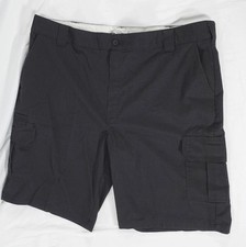 Dickies Flex Cargo Shorts Mens 44 Black Regular Fit Workwear Utility Pockets