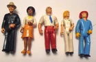 Vintage Fisher Price Adventure People *5 FIGURE LOT #2* NEWS TRUCK CREW,  1970s