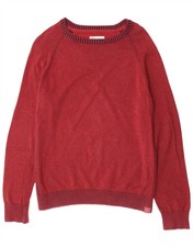 Fat Face Mens Boat Neck Jumper Sweater Medium Burgundy Cotton BU06