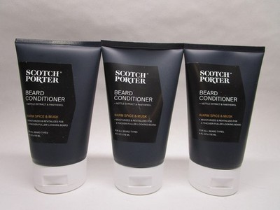 3 Pack Scotch Porter Beard Conditioner for Dry Beards New Musk Spice (4 oz Each)