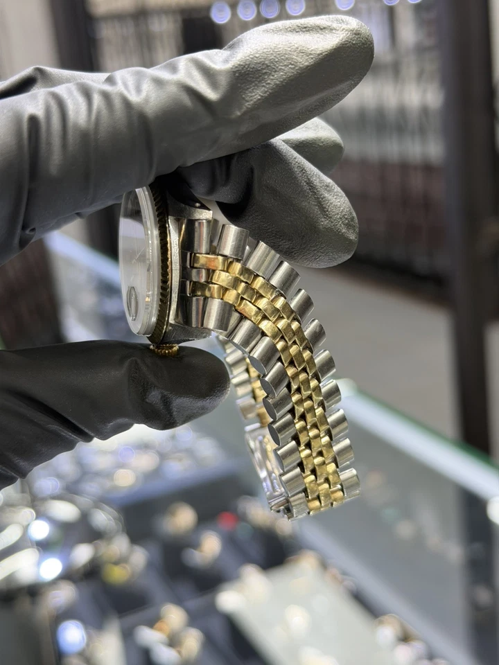 Men's Rolex 36mm DateJust 18K Gold Stainless Steel & Champagne Dial Quick set  - Image 3 of 4