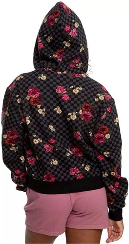 Vans Damen Botanical Check Crop Hoodie Kapuzensweatshirt Schachbrett X-Small - Bild 2 von 11