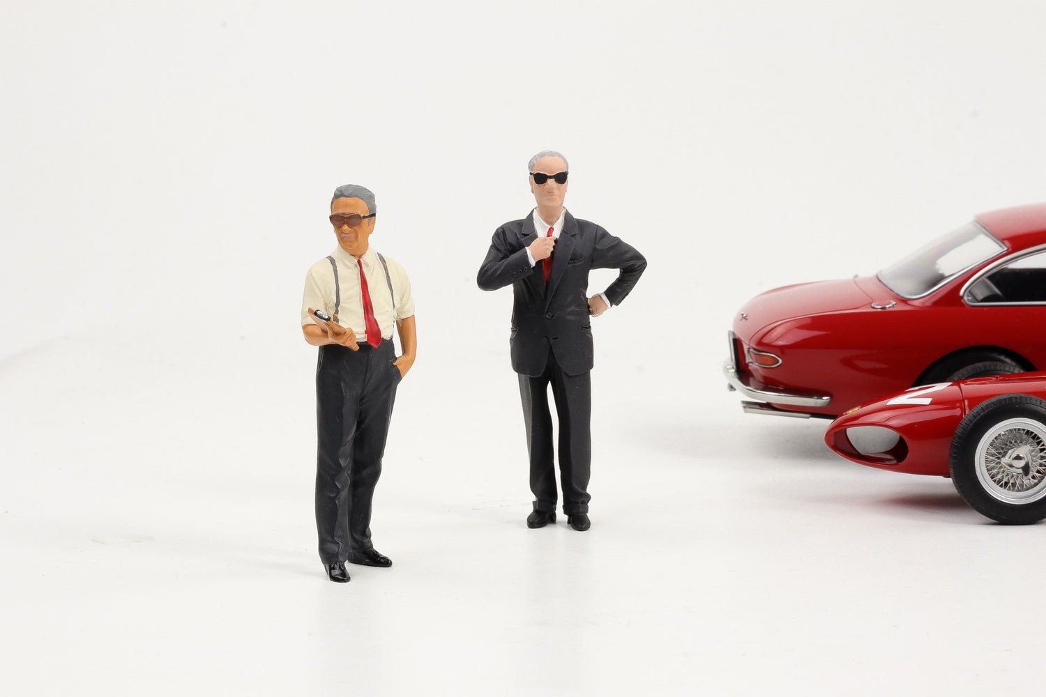 1:18 KK-Scale Figure Enzo Ferrari Set 2 Figures Resin Painted / Without Vehicle