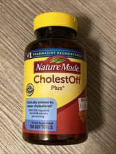 Nature Made Cholestoff Plus Dietary Supplement 100 Softgels Exp 2/2026+