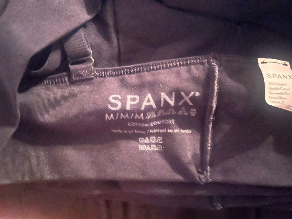 SPANX 'Cotton Control' Comfort Bralette Size M Very Black #30048R - Image 2 of 4