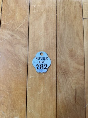 Republic Mine Iron Ore Mining Brass Check Tag Republic Michigan