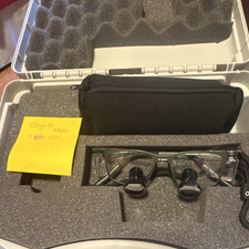 2-Optics Headband Magnifier Glasses Loupes, Black with Carry Case