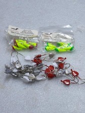 25+ Painted Jig Head Striper Bass Swimbait Lure Point Hook W 12 VTG WOO LURES n
