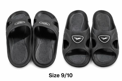 #ad Men Casual Black Slip On Slide Open Toe Sandals Summer Synthetic $4.99