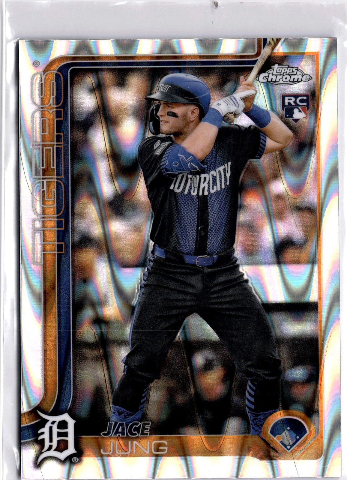 2025 Topps Chrome #225 Jace Jung Raywave Refractors