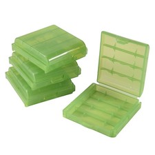 Pack of 4 PCS AA / AAA Battery Storage Hard Case Box-Green O6Z97535