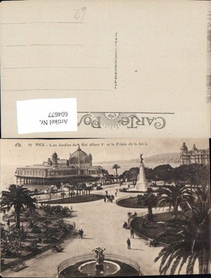 604677,Nice Nizza Les Jardins du Roi Albert 1 et le Palais de la Jete Brunnen St