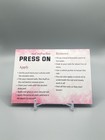Pink/Beige/Red flowers 3D Square Short Gel Press-On Nails Set, Glue — photo 4