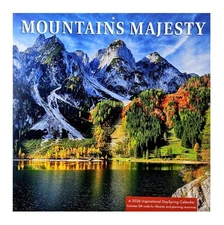2026 Mountains Majesty Wall Calendar DaySpring 12 in x 24 in open, 12 pages New!