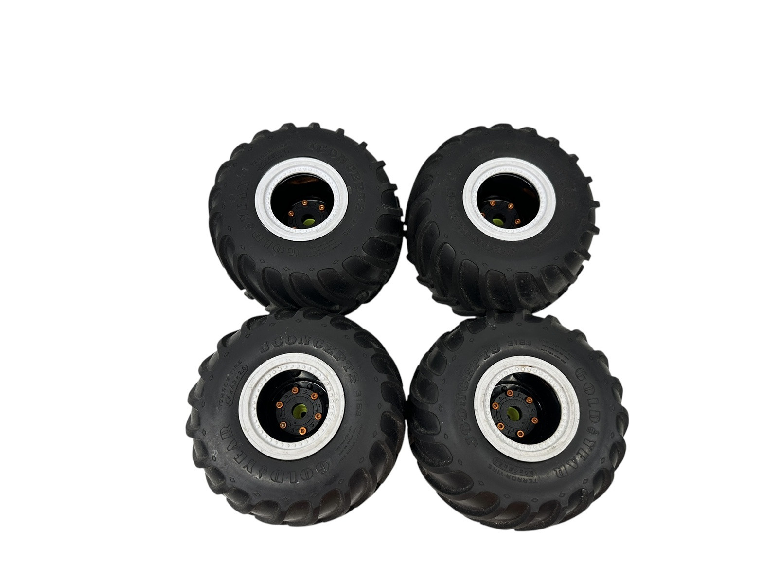 Jconcepts 3183 Golden Years 2.6 Monster Truck Tires W Tribute Wheels (4) #15022